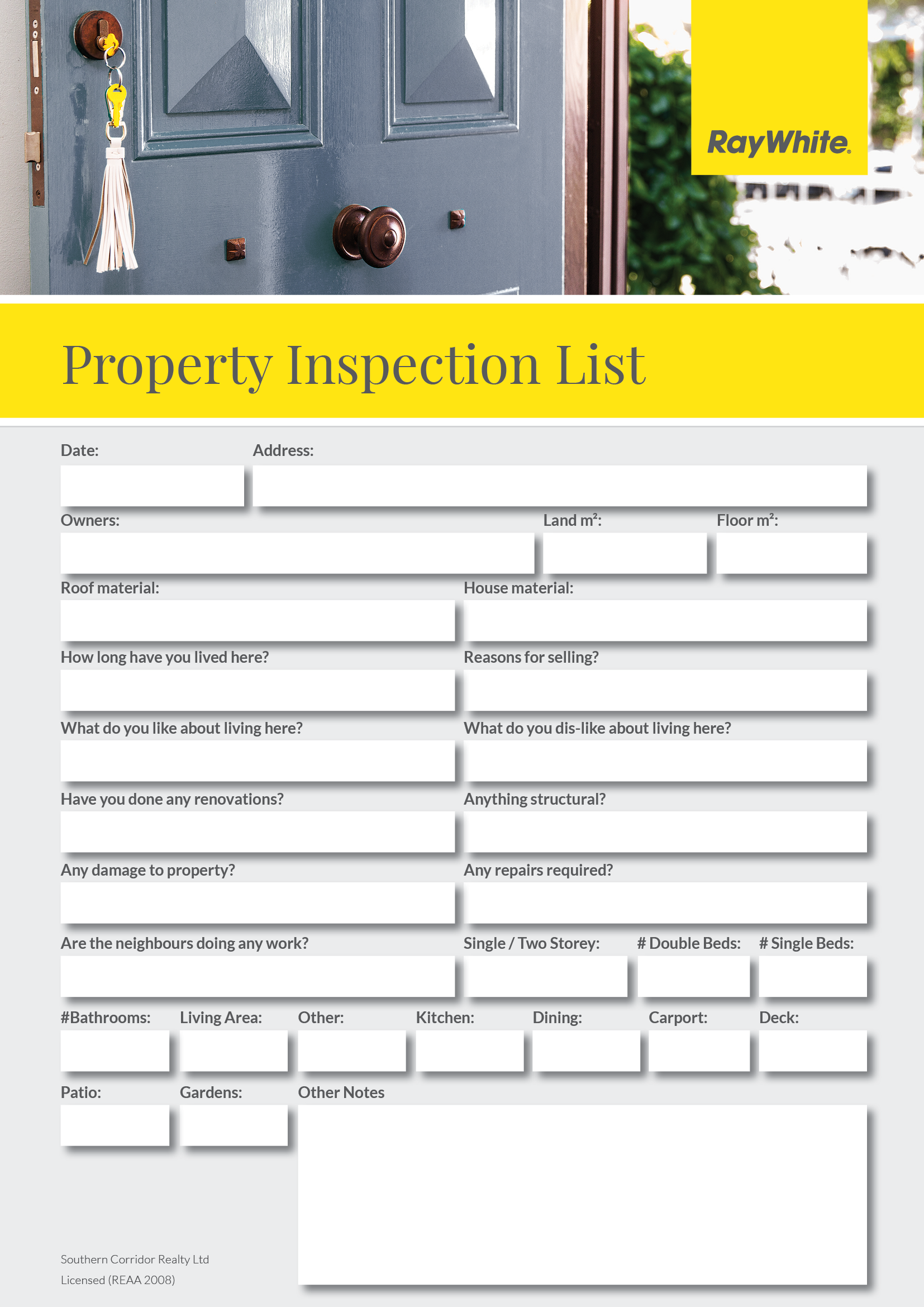 Property Inspection List