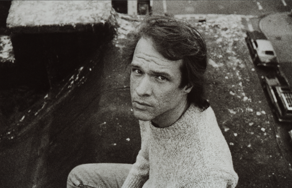 Arthur Russell on the rooftop of 437 East Twelfth Street in mid-1980's. Photograph by Tom Lea