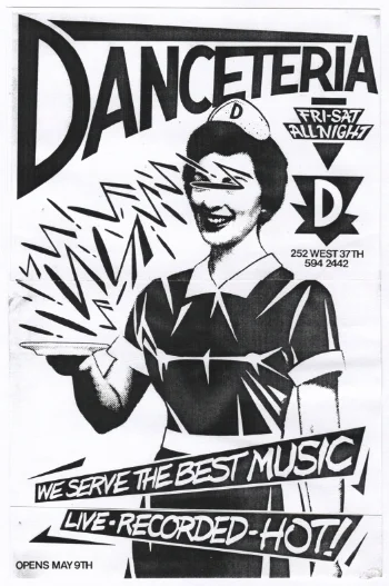 Danceteria flyer for opening night. Courtesy of Rudolf Piper.