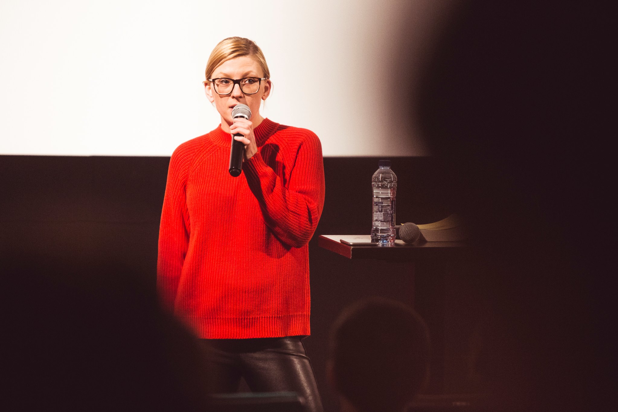 Kotryna Lingienė introduces the talk in Vilnius. Photo by Tautvydas Stukas..jpg