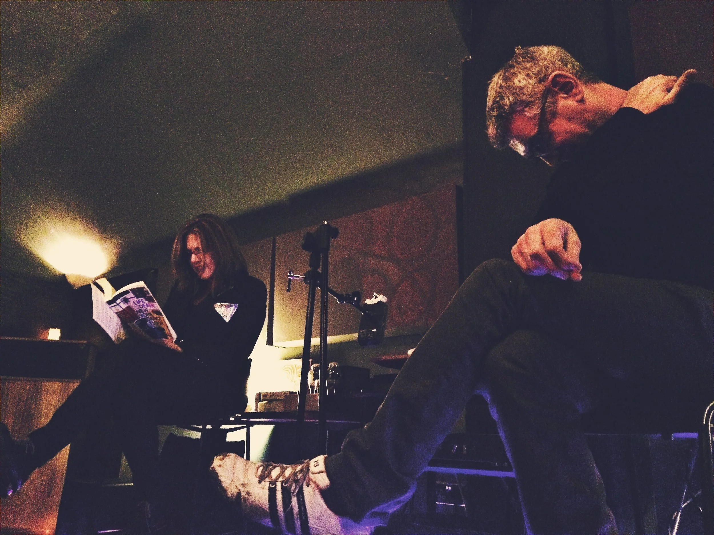 Brilliant Corners, London: Colleen 'Cosmo' Murphy reads from L&D at Classical Album Sundays. Photo Jo Kemp.
