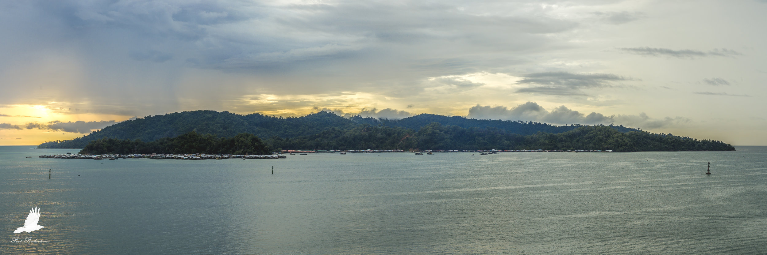 An island shanty town in Kota Kinabalu, Malaysia