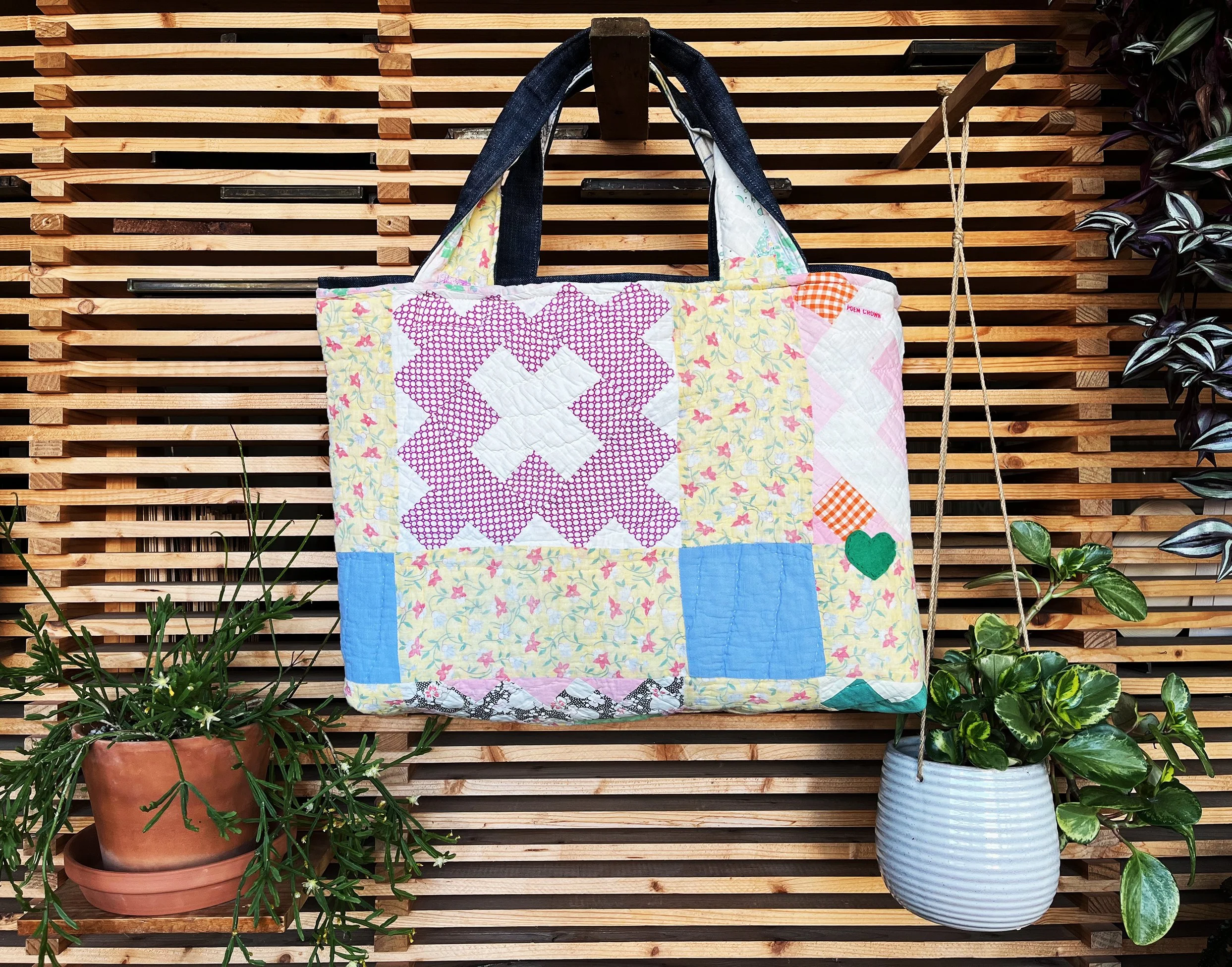 Reversible QUILT LOVE BiG Tote - PROTECT WILDERNESS