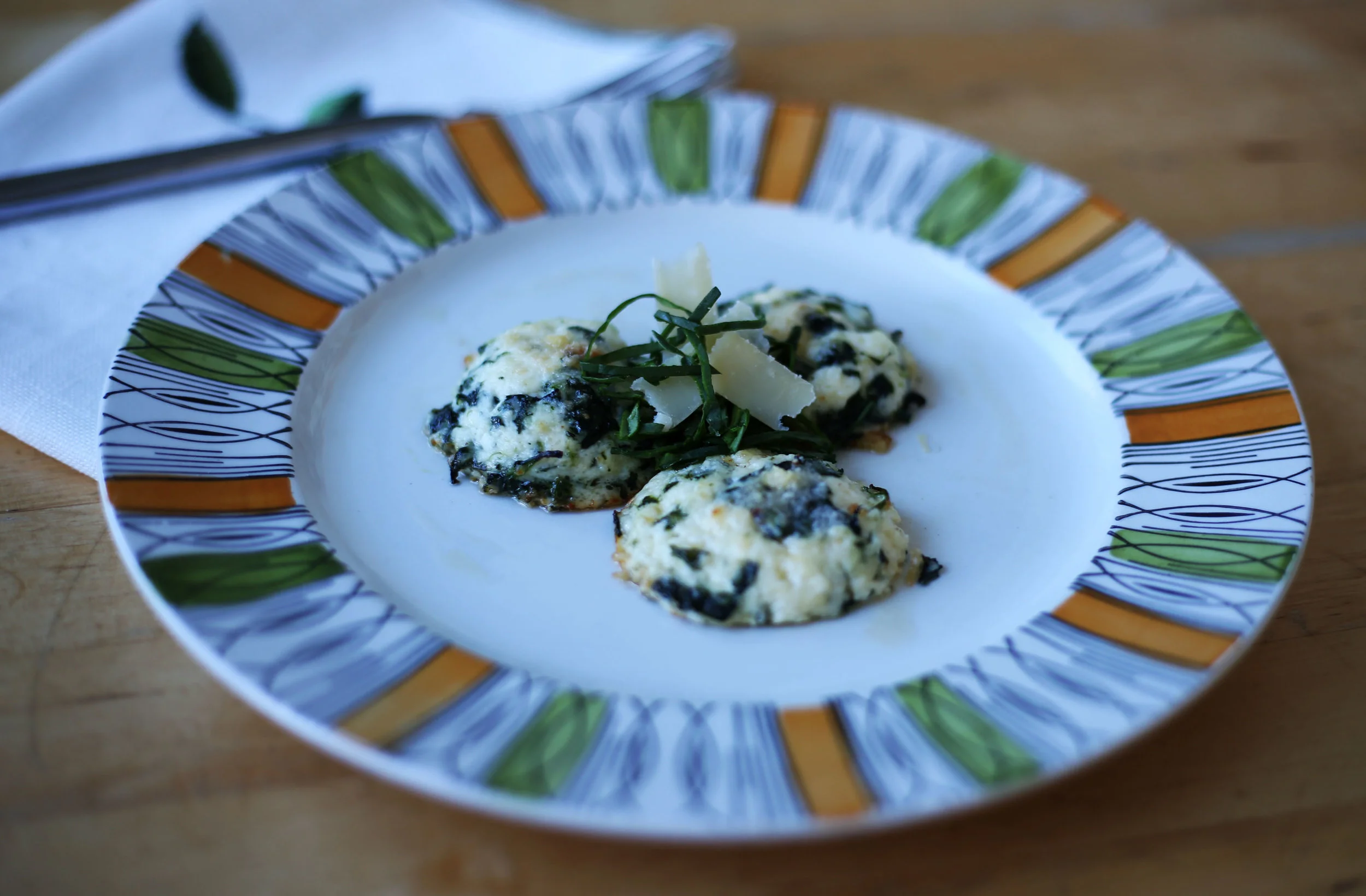 Gnudi con ricotta e spinacci