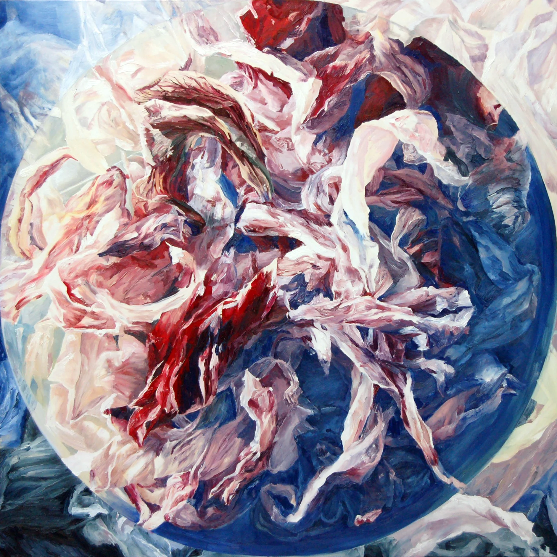 Shades of an Opium Dream, Oil on canvas , 2016, 54 x 54 inch.