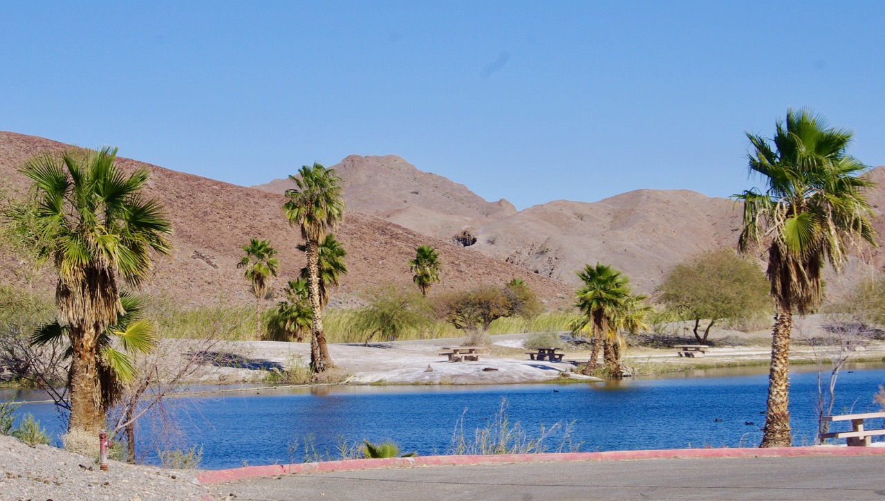 This is Squaw lake, below the dam. you can see that in places where there is no water, there is almost nothing but bare rock. It's a lot like riding around on the moon.