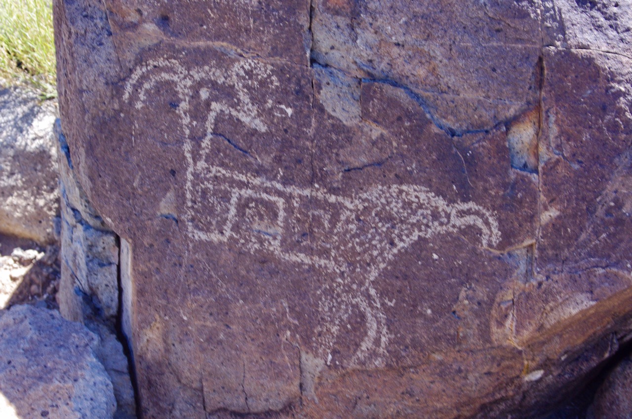 So most of you probably aren't impressed with this petroglyph, but my family members will immediately recognize it as Leopold the See-Through Crumb Picker. Leopold the See-Through Crumb Picker was one of the many books our mom read to us when we were little. I thought he was an original idea, but here he is in a 900 year old petroglyph. Wow!