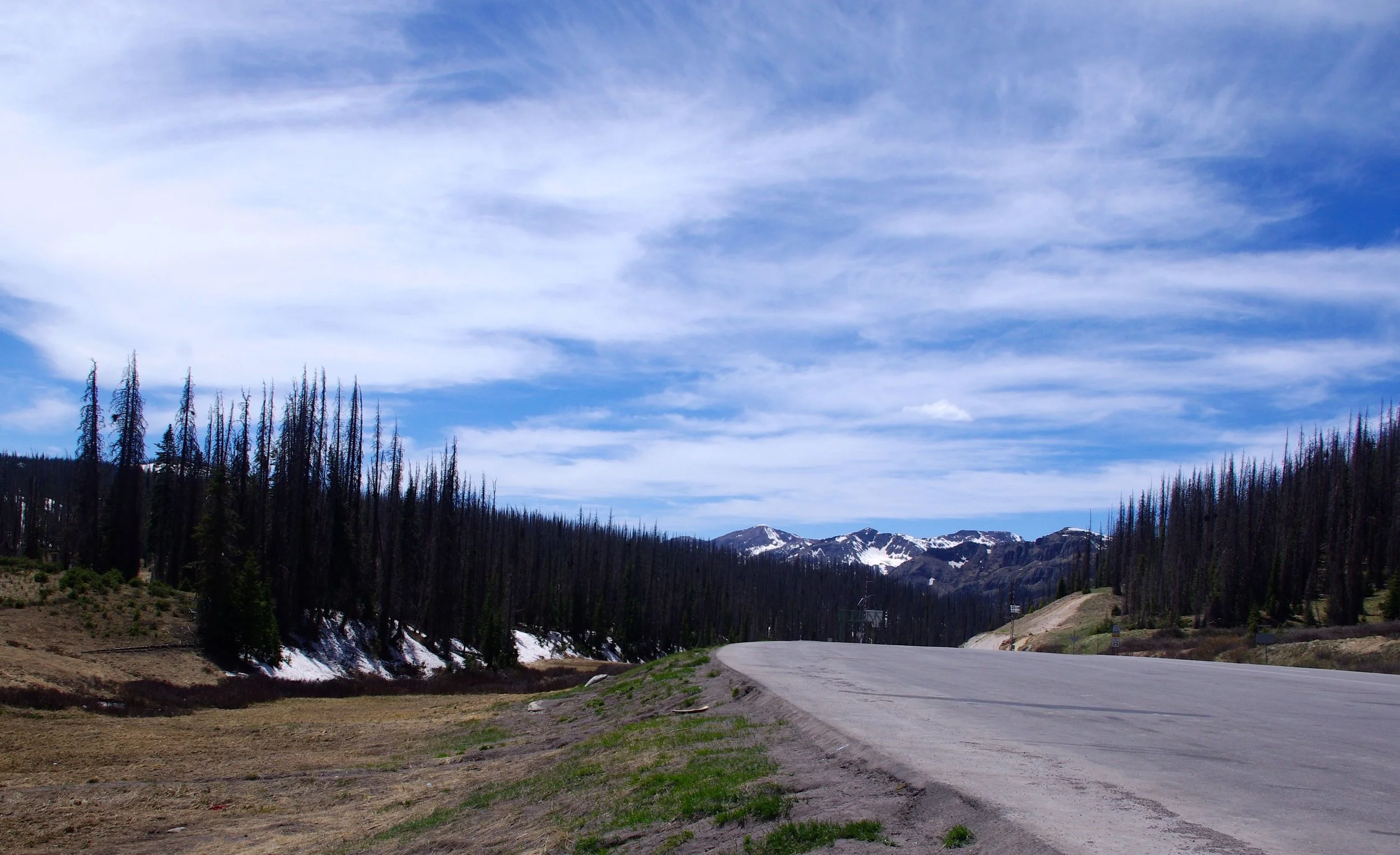 Here is the view from Wolf Creek pass