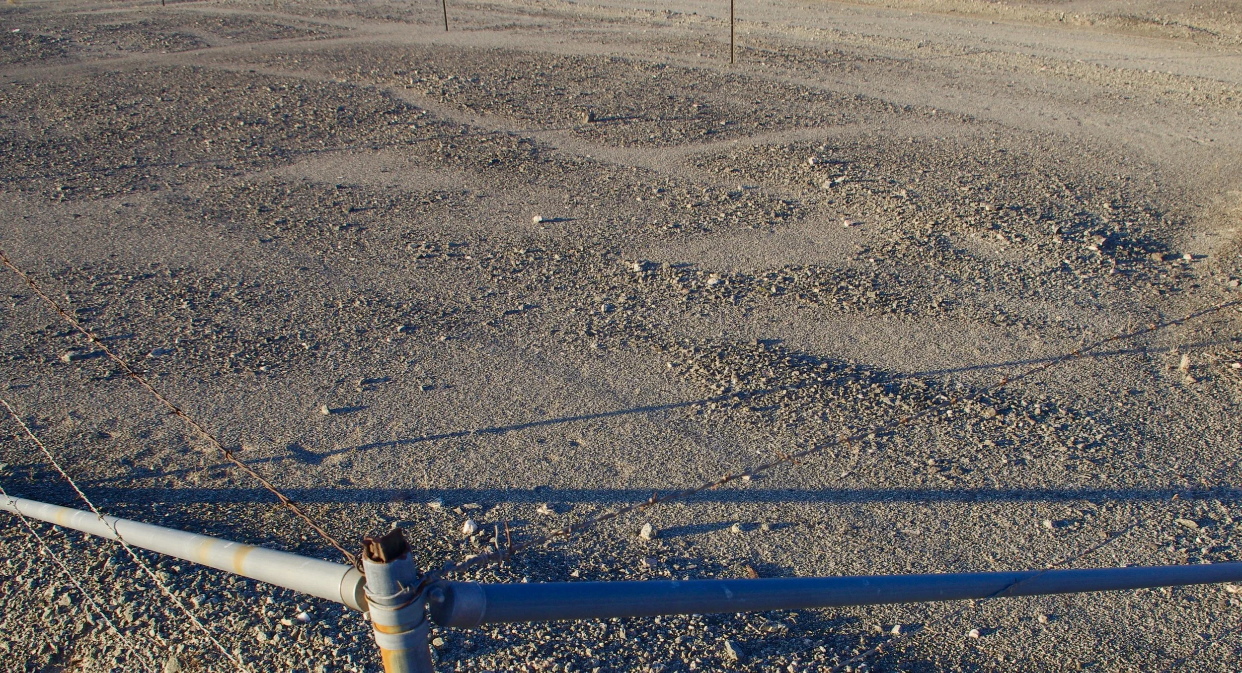 I finally decided that these straight lines must be part of a geoglyph. I can’t make out what the glyph is depicting, but this looks too straight to be natural.