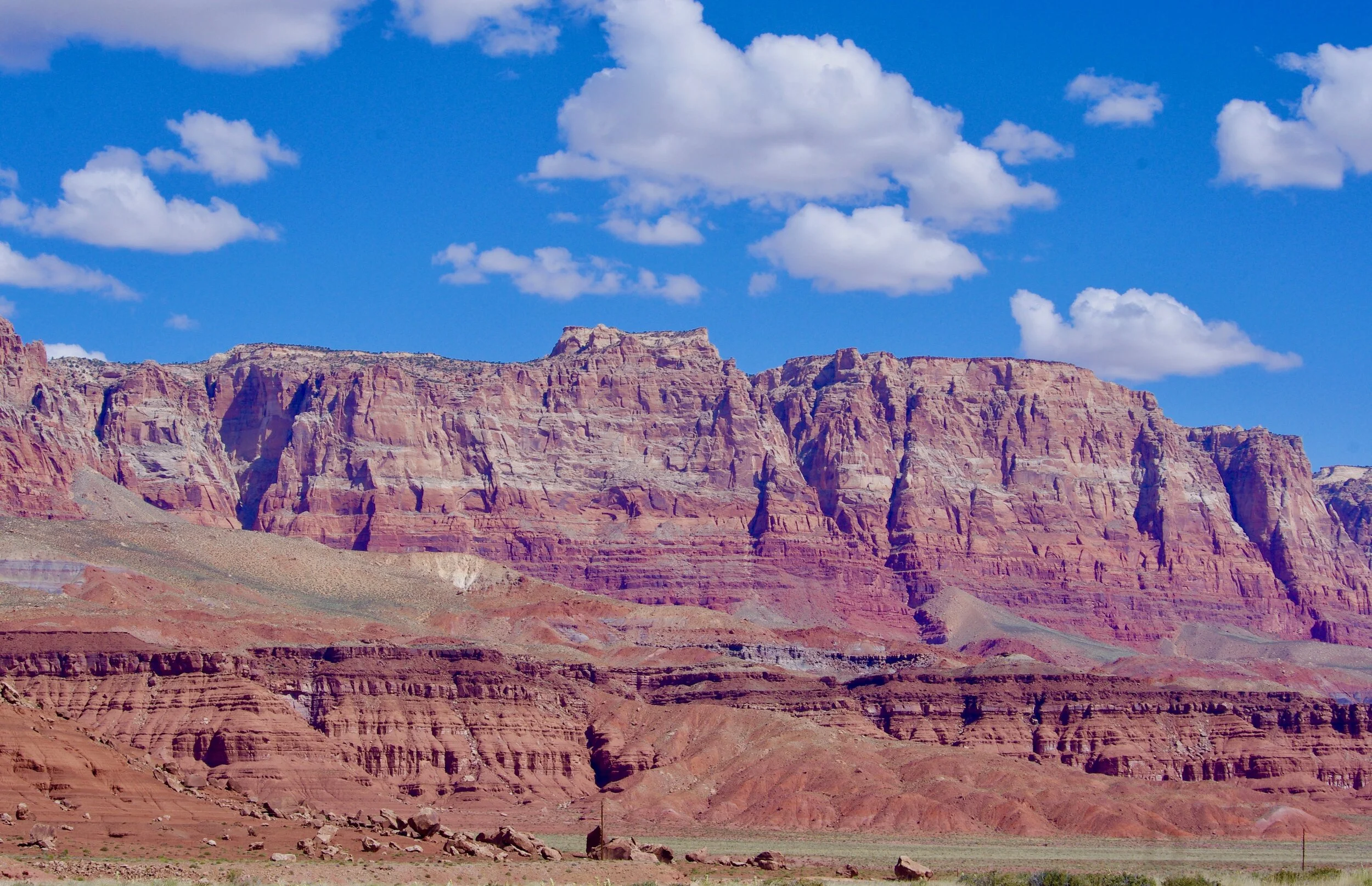 Here are some of the vermillion cliffs looking characteristically vermillion