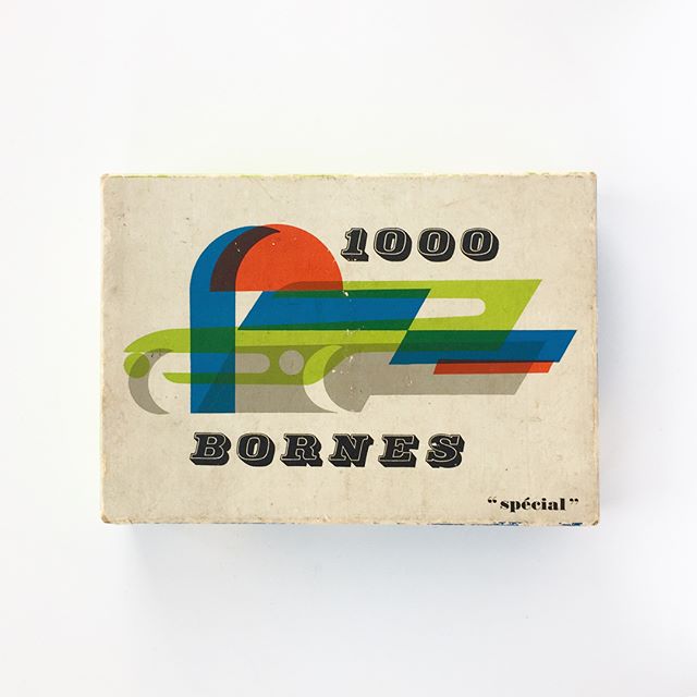 Anyone ever play Mille Bornes? I played this game a lot as a kid, and after a few years of on and off searching I finally found a copy of this 1960 special edition illustrated by Pierre Praquin! It&rsquo;s just so dang cool to look at. 🎲