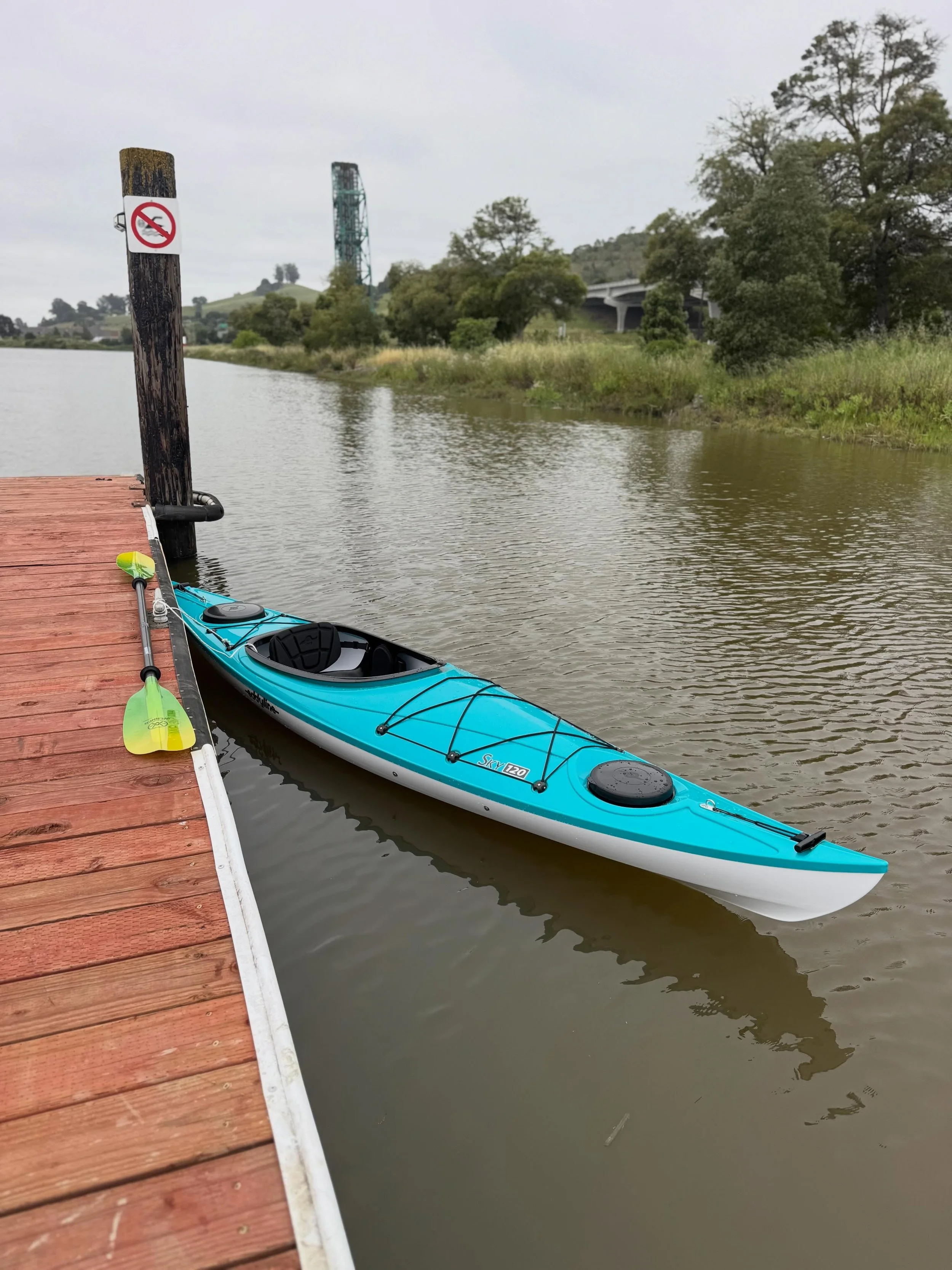 @eddylinekayaks Sky 120 out for a quick morning paddle! Give the shop a call to schedule a demo (707)-542-7245. We have the full Eddyline kayaks line up in stock and on display. #kayak #kayaking #eddylinekayaks #kayakshop #getoutside