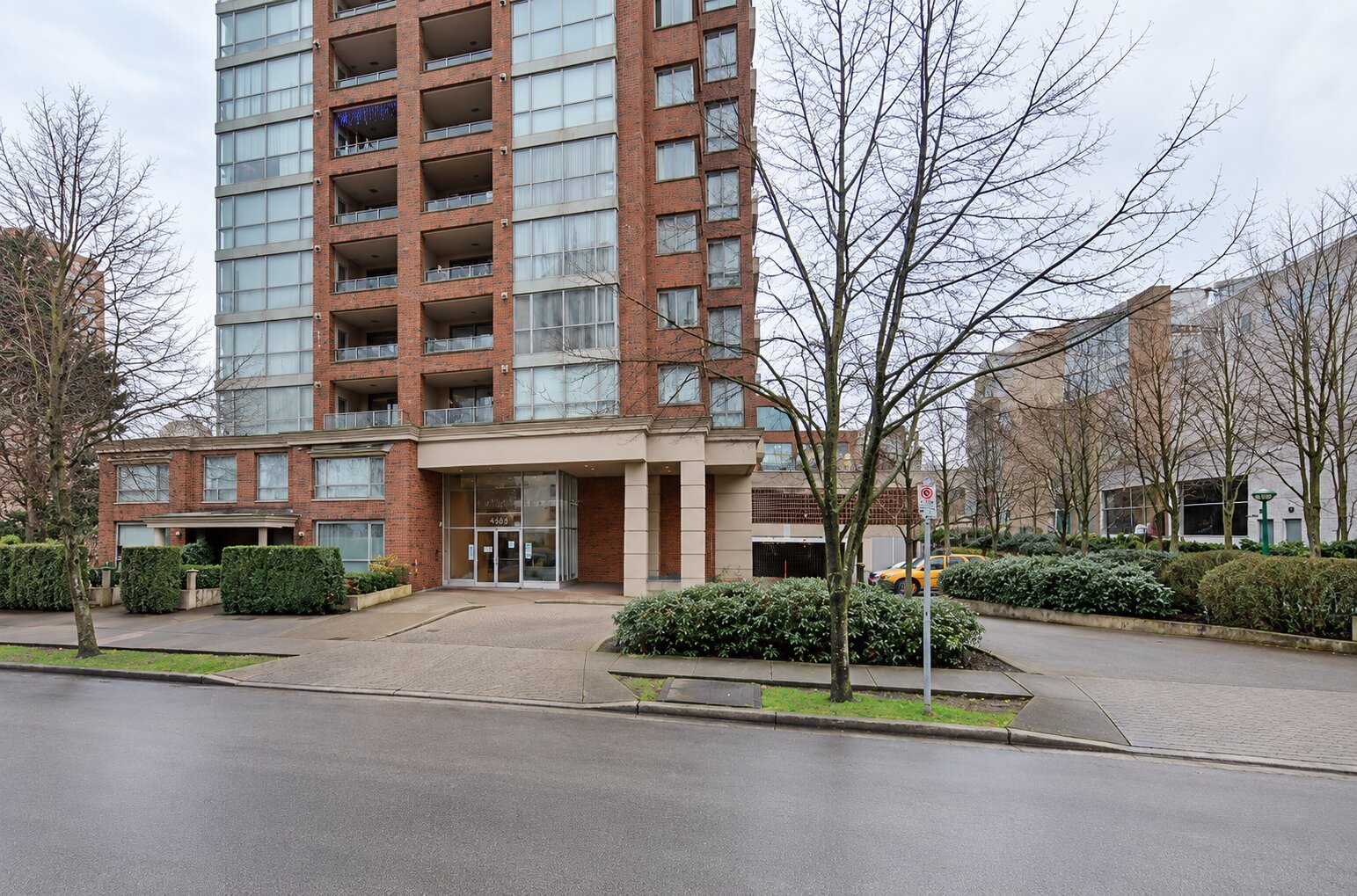 Parking entrance on Hazel Street in Metrotown, Burnaby
