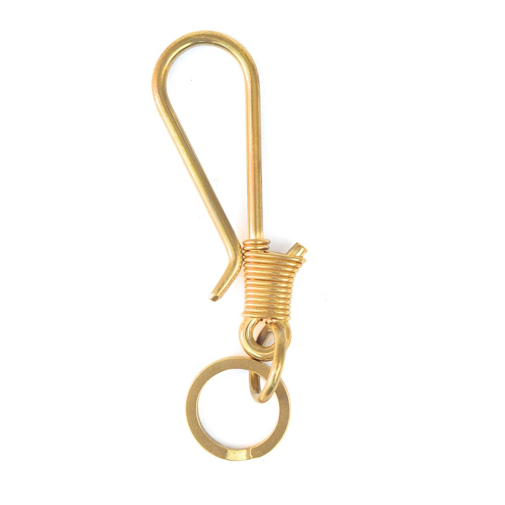Japanese Brass Fish Hook Key Chain — Made Solid