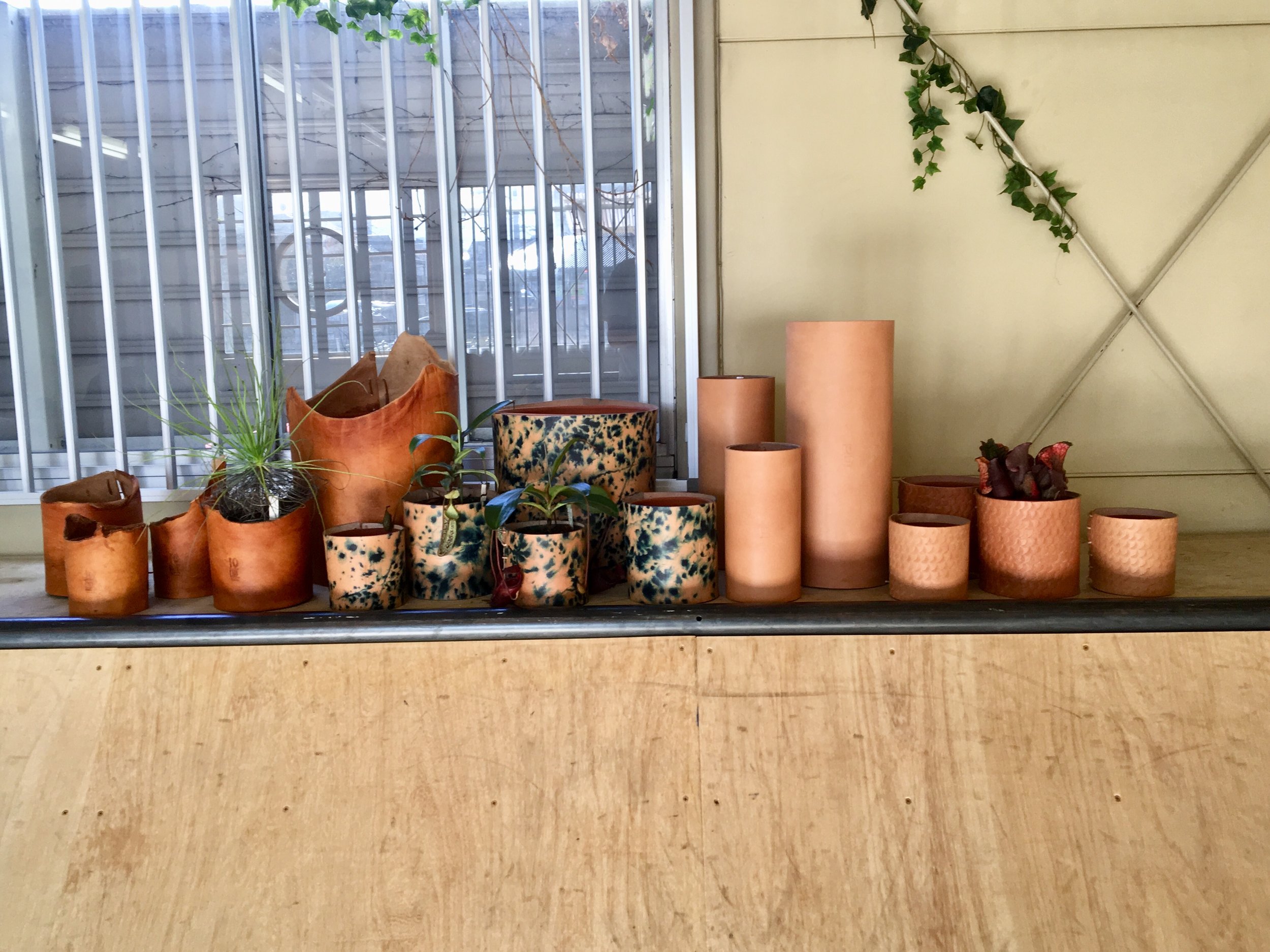 MADE SOLID X STUDIO ORYZA X TENBOX Assorted Vases in Raw Edge, Indigo Tie Dye, Natural and Stamp Pattern Available Only at Kenzai Depot 11/23-24