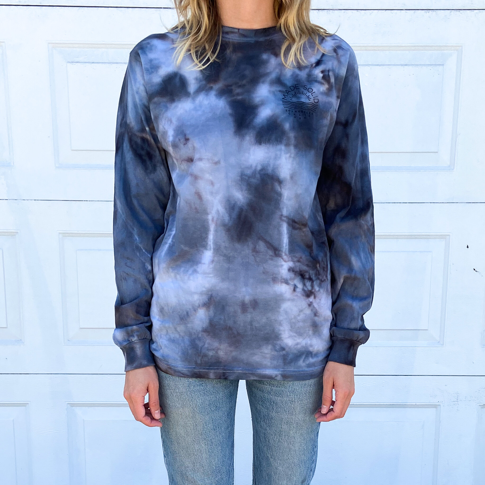 XL Shallow Waves Tie Dye Ice Dye T-Shirt