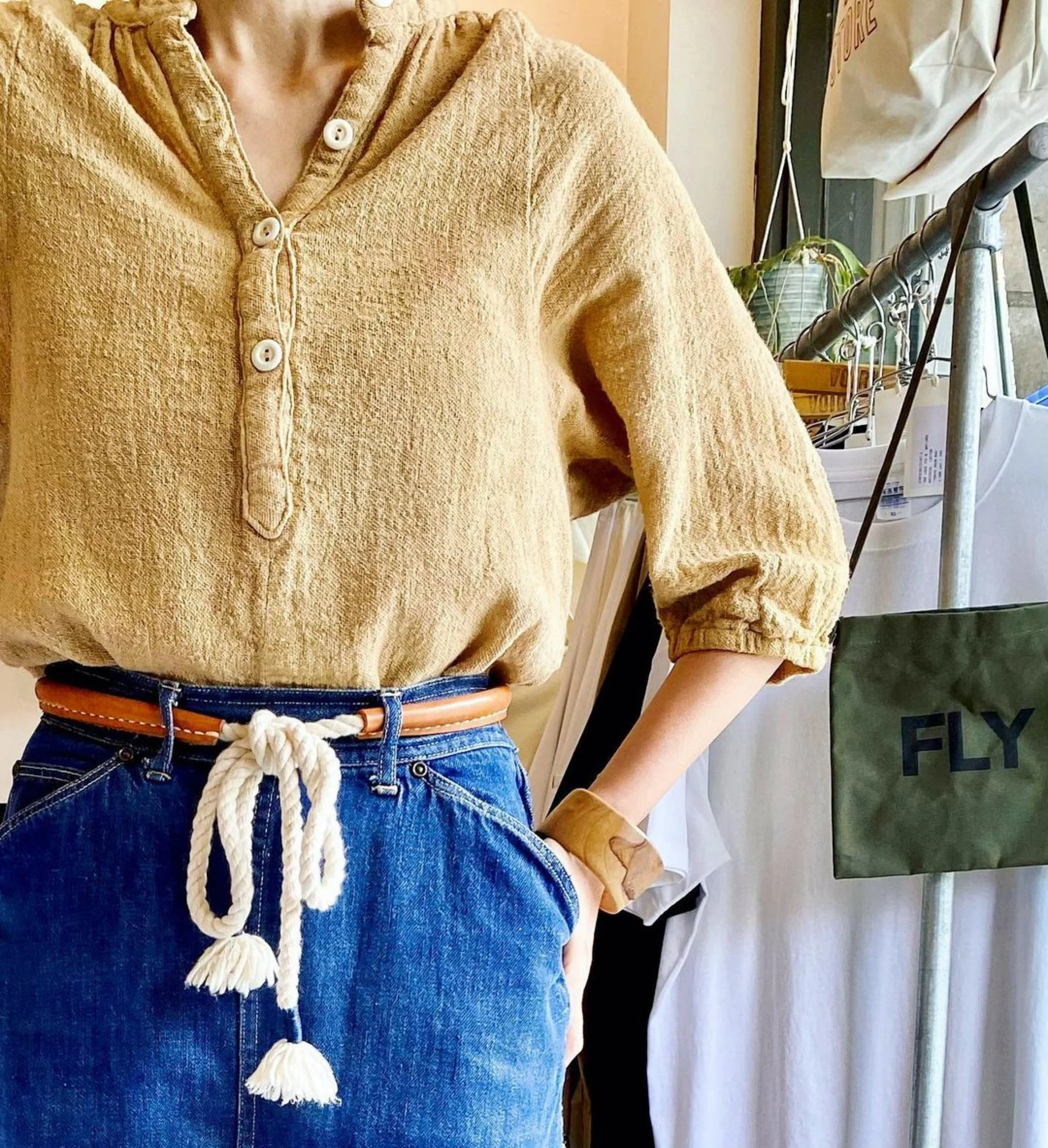 Handmade Leather Rope Belt