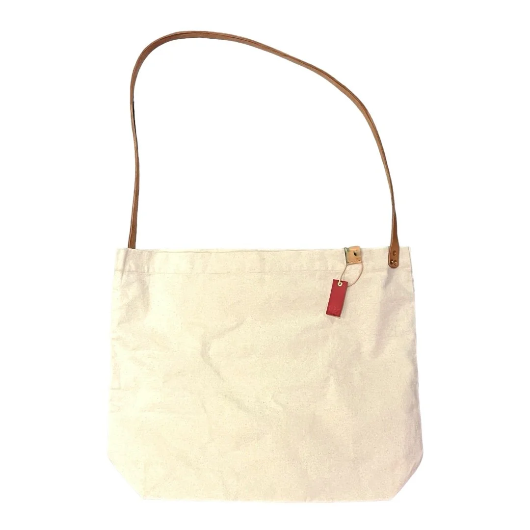 Oversized Canvas Crossbody Tote Bag
