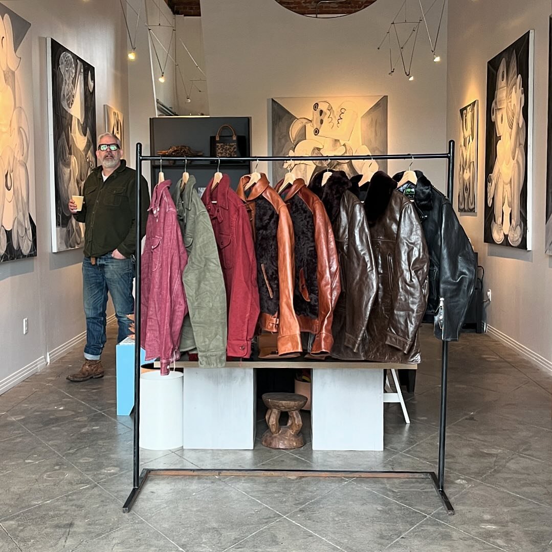 @himelbros in studio Sunday 2-5p
Classic Himel leather jackets. 
Himel x Freenote Camp Shirts
Hang with Himel! 
Get measured.
Order your own jacket or pick one up here!