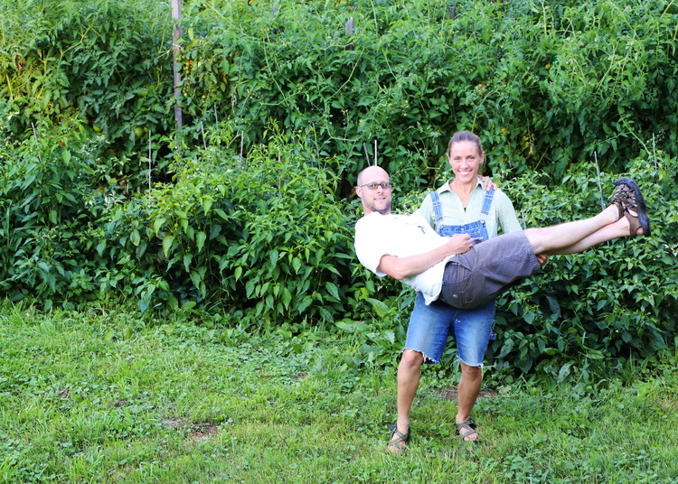 An awesome photo of Elisa and her husband Doron that I stole off their website. Check it out: http://www.twobootsfarm.com !