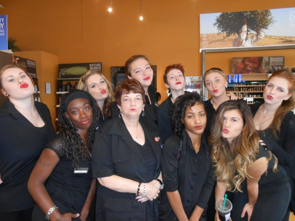 Casal Aveda Institute students having fun with the new Autumn/Winter collection.