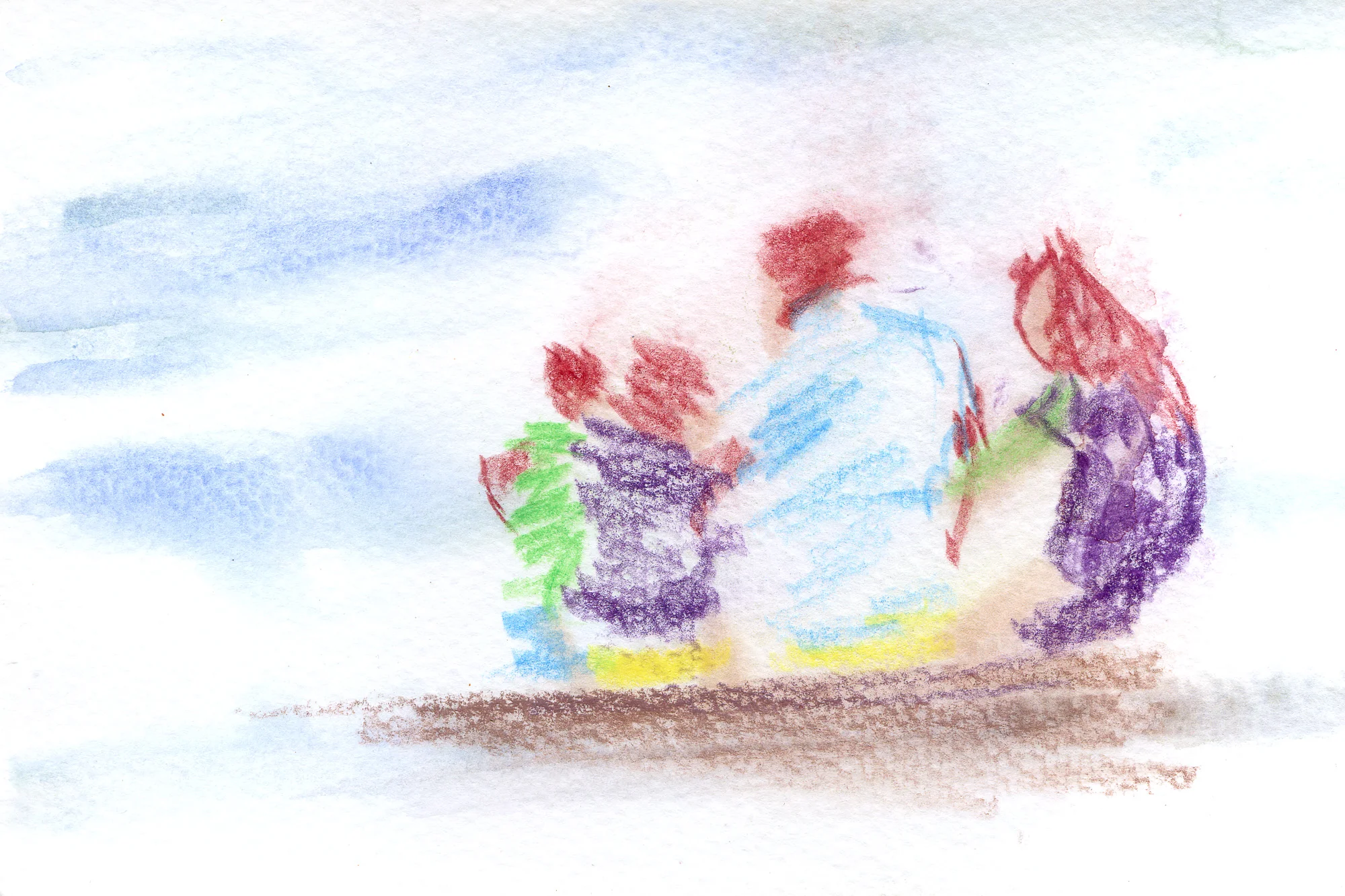 Family Resting After a Hike