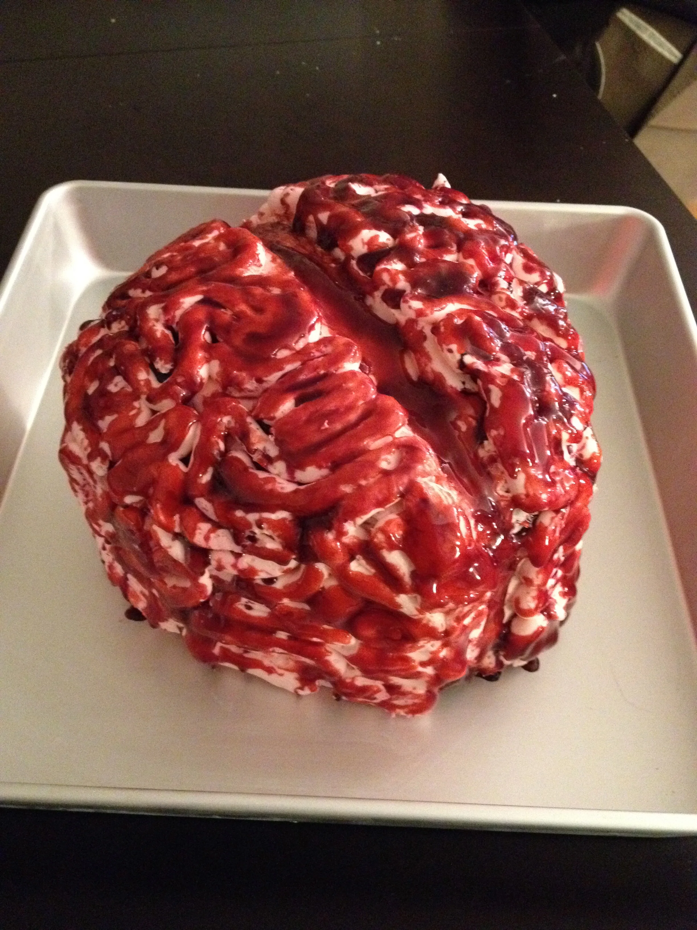 Halloween Brain Cake(red velvet)