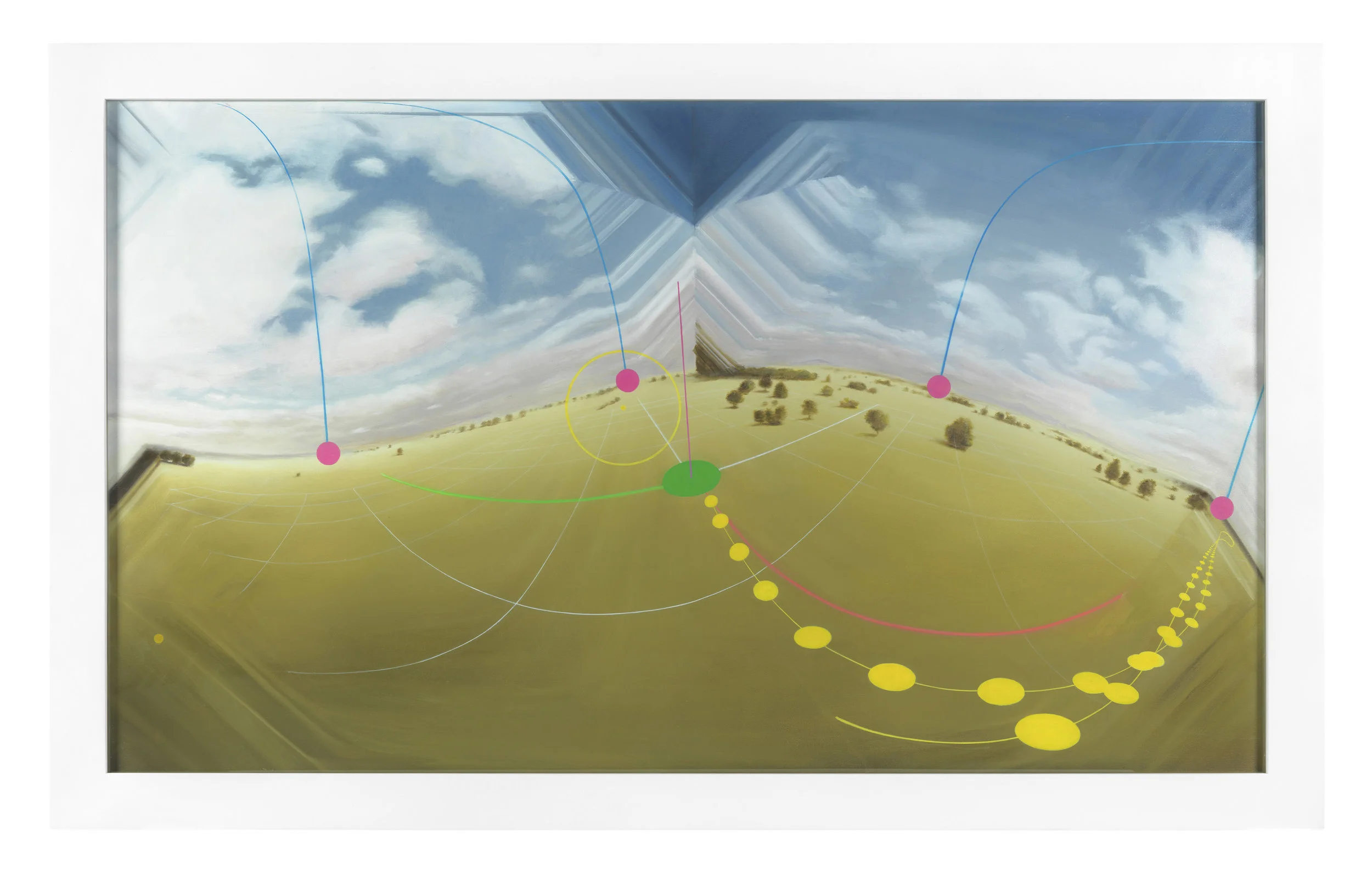 Biomimetic Drone Vision Landscape, 2017, oil on linen, 100cm x 140cm