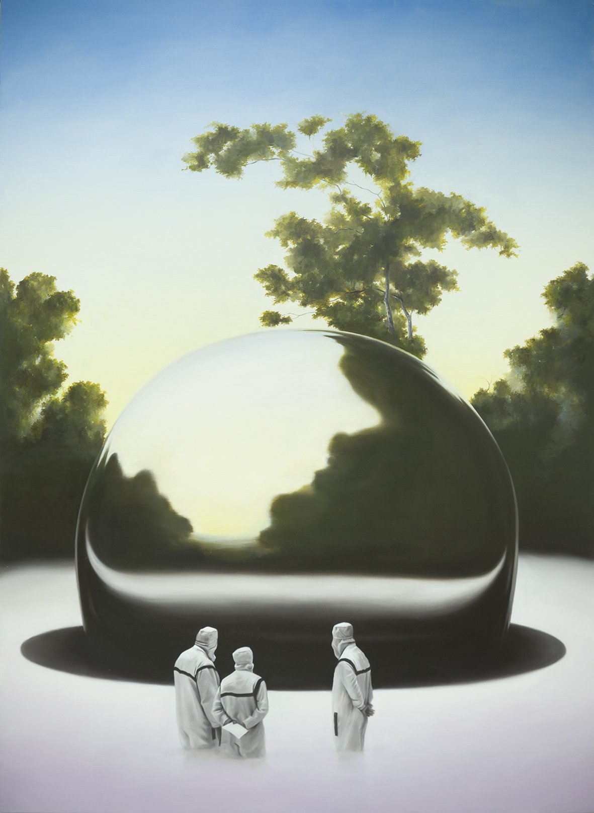 Large Machine Learning Bubble, 2022, oil on linen, 240cm x 180cm
