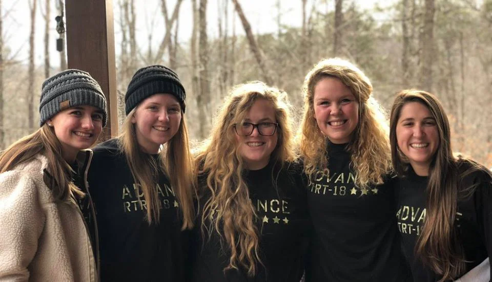 Left to right: Catherine Jessup, Katie Story, Grace Jenkins, Courtney Lovingood, Carly Malkiewicz