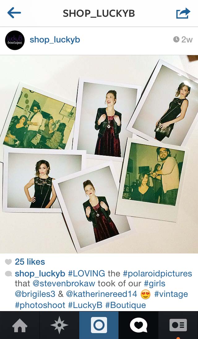 Polaroids from the shoot, for fun