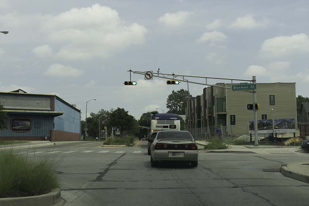 The view once you pass under the overpass. Go through the first light at Dorman St to the 2nd light at Brookside Ave. The CCIC is on your left