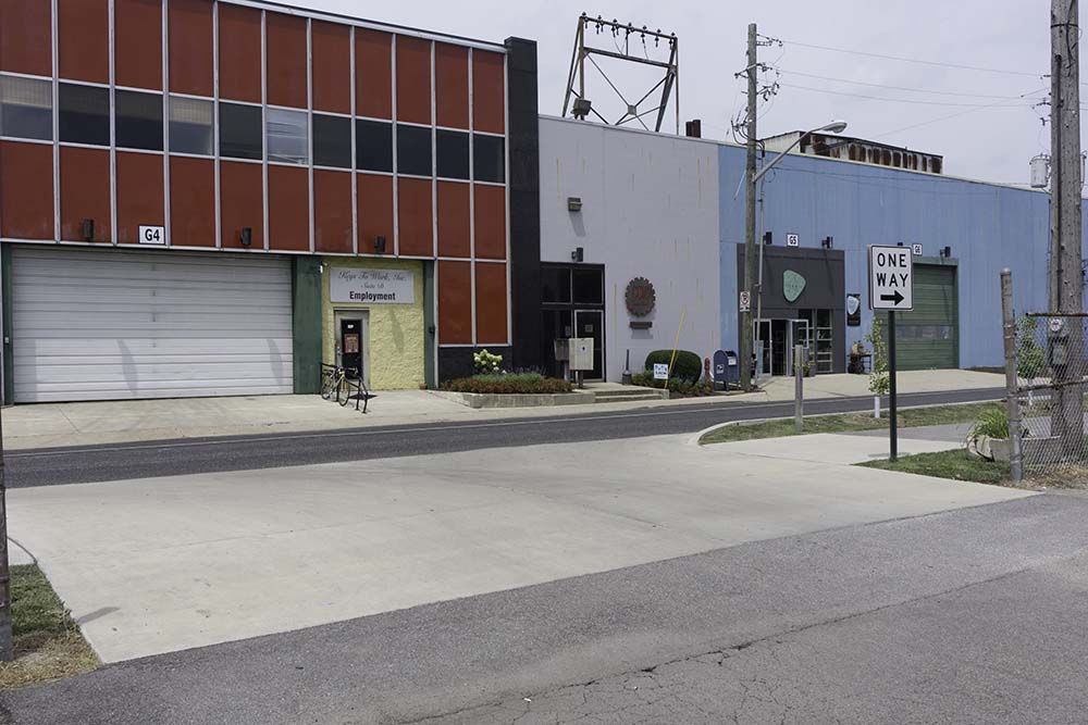 Here is the parking lot entrance and your view as you head to the door. Just walk across the street. 