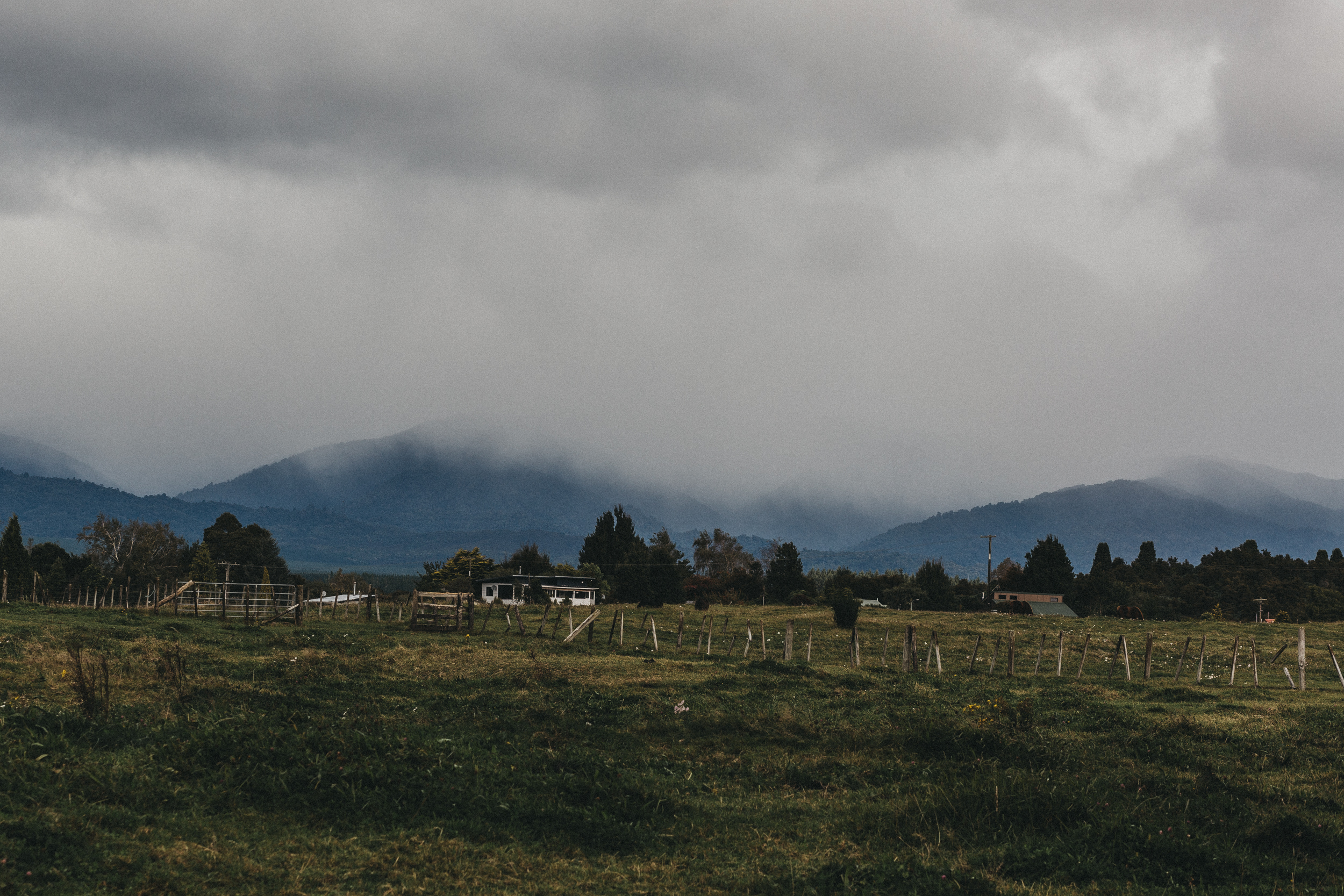 Day Two: arriving into the township of Turangi on what turned out to be a dark and rainy morning.