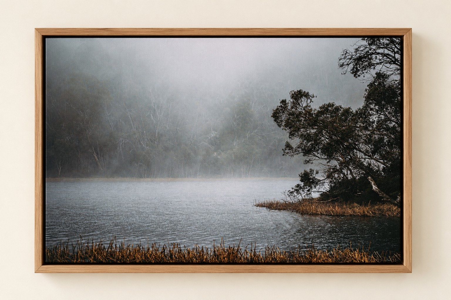 Framed Landscape Canvas in Warm Oak.png