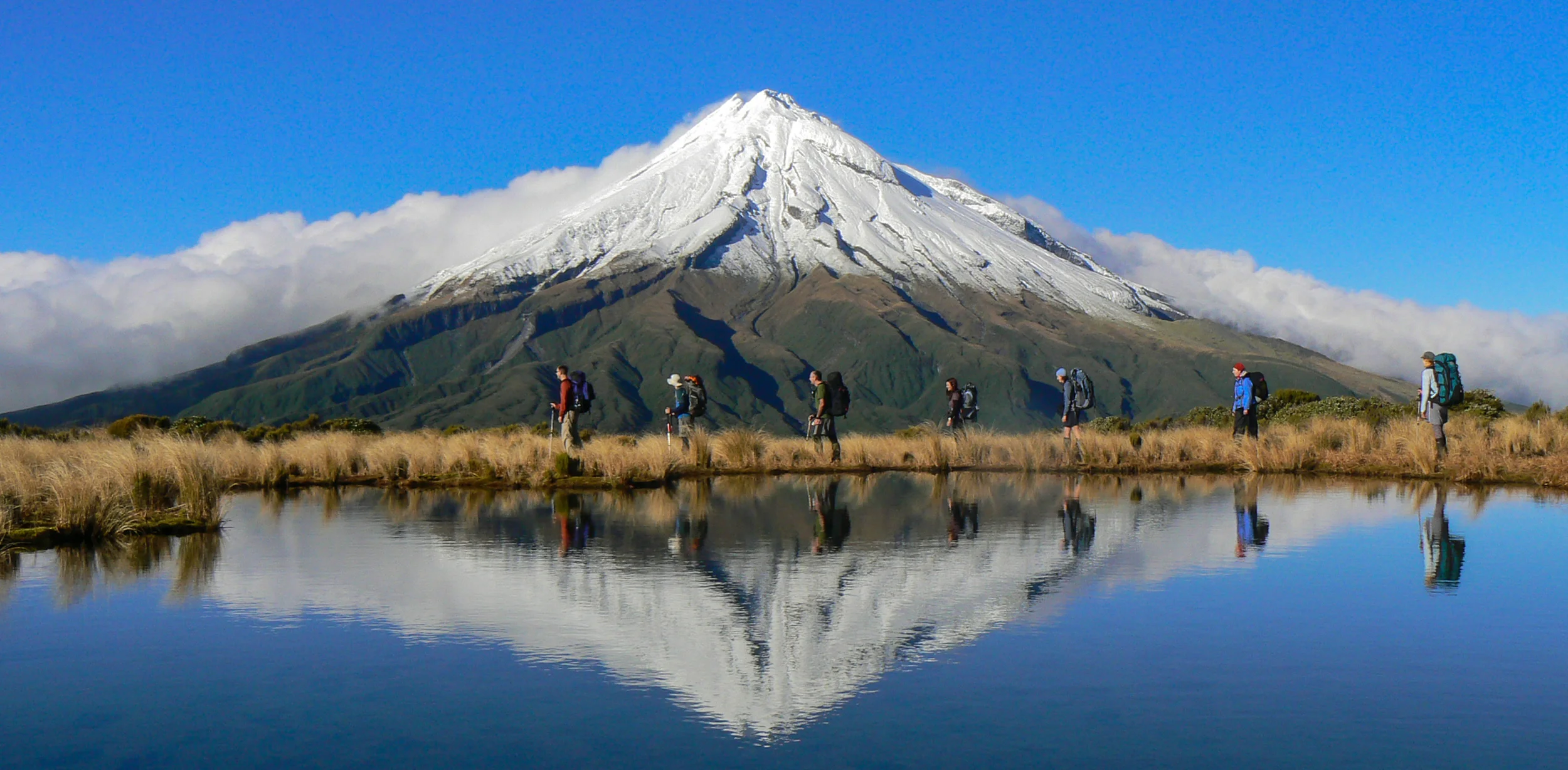 Trampers at Mt Taranaki