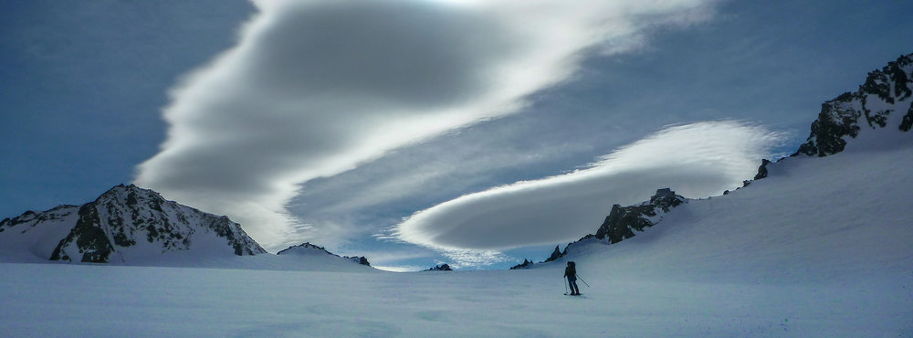 Lenticular Clouds over Tasman Glacier