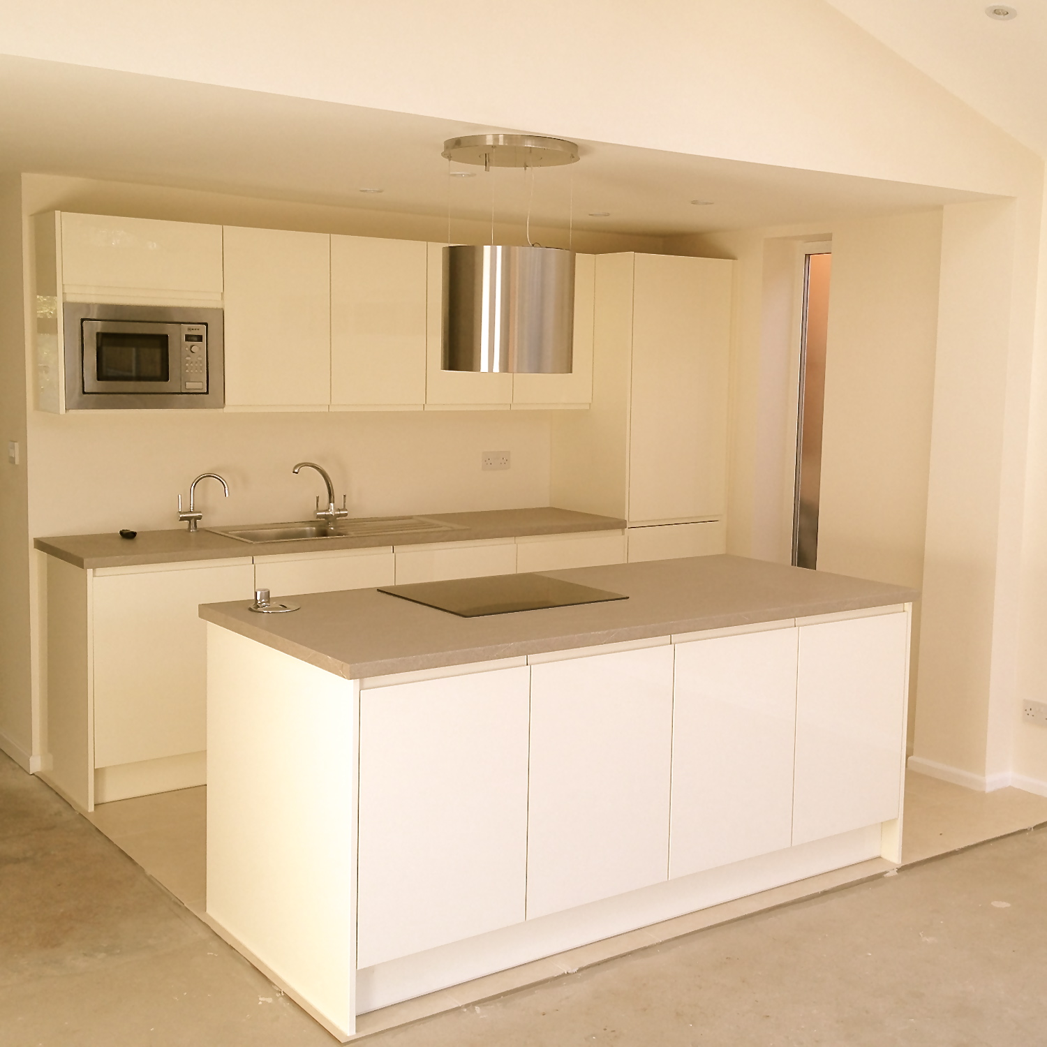 Kitchen remodel with feature strip window
