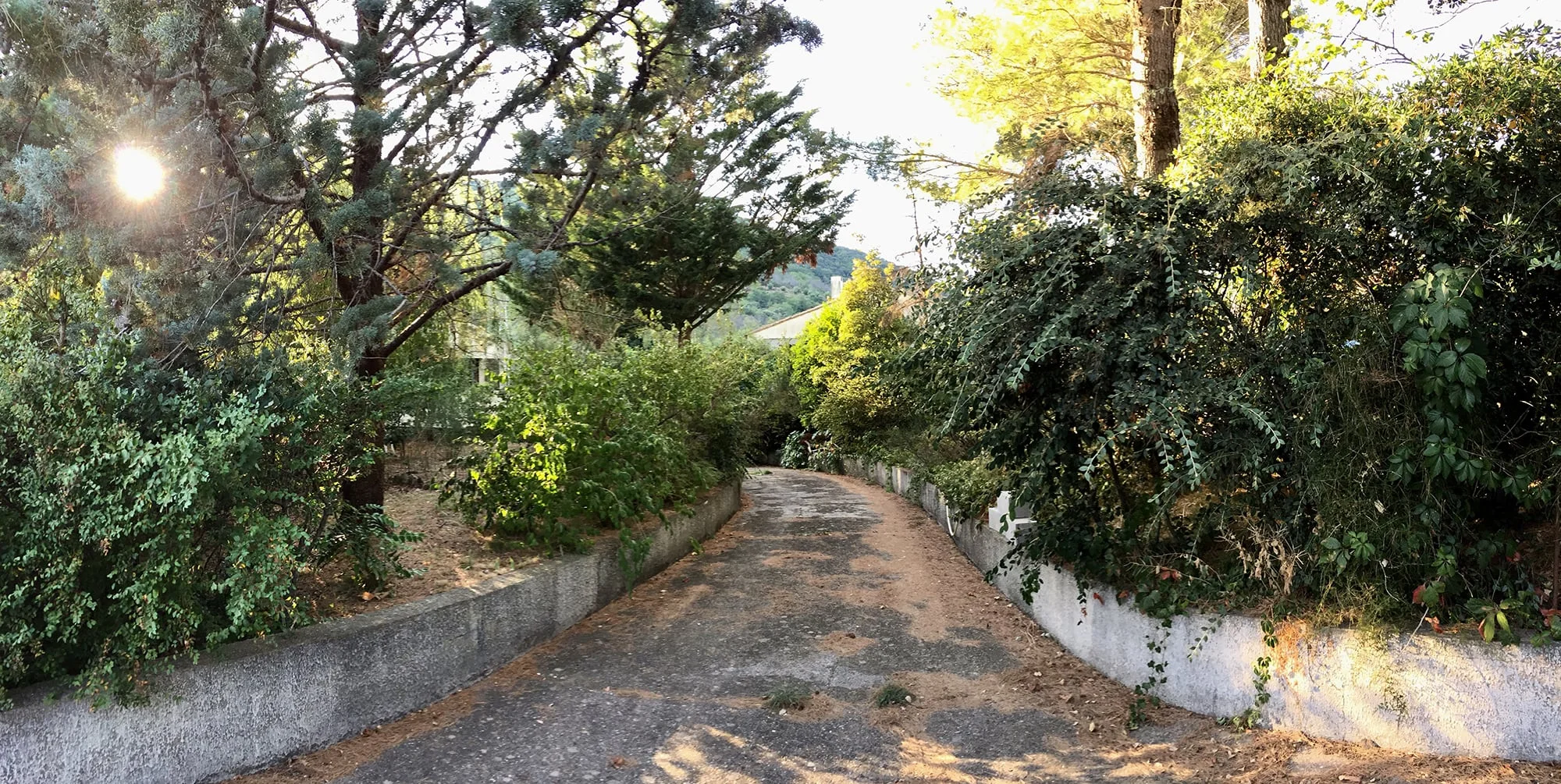 Chemin vers le parking