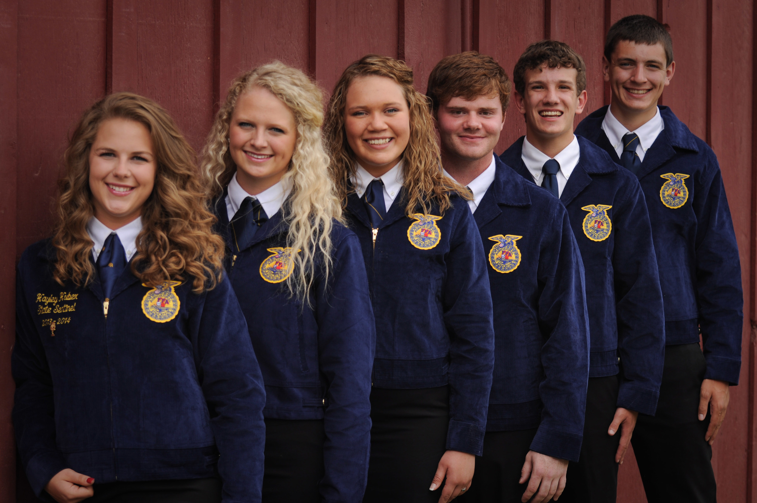 From left to right: Sentinel Hayley Huber, President Bailey Peters, Reporter Laine Utter, Vice President Michael Heitstuman, Secretary Andy Zahl, Treasurer Johnathan Kelley.