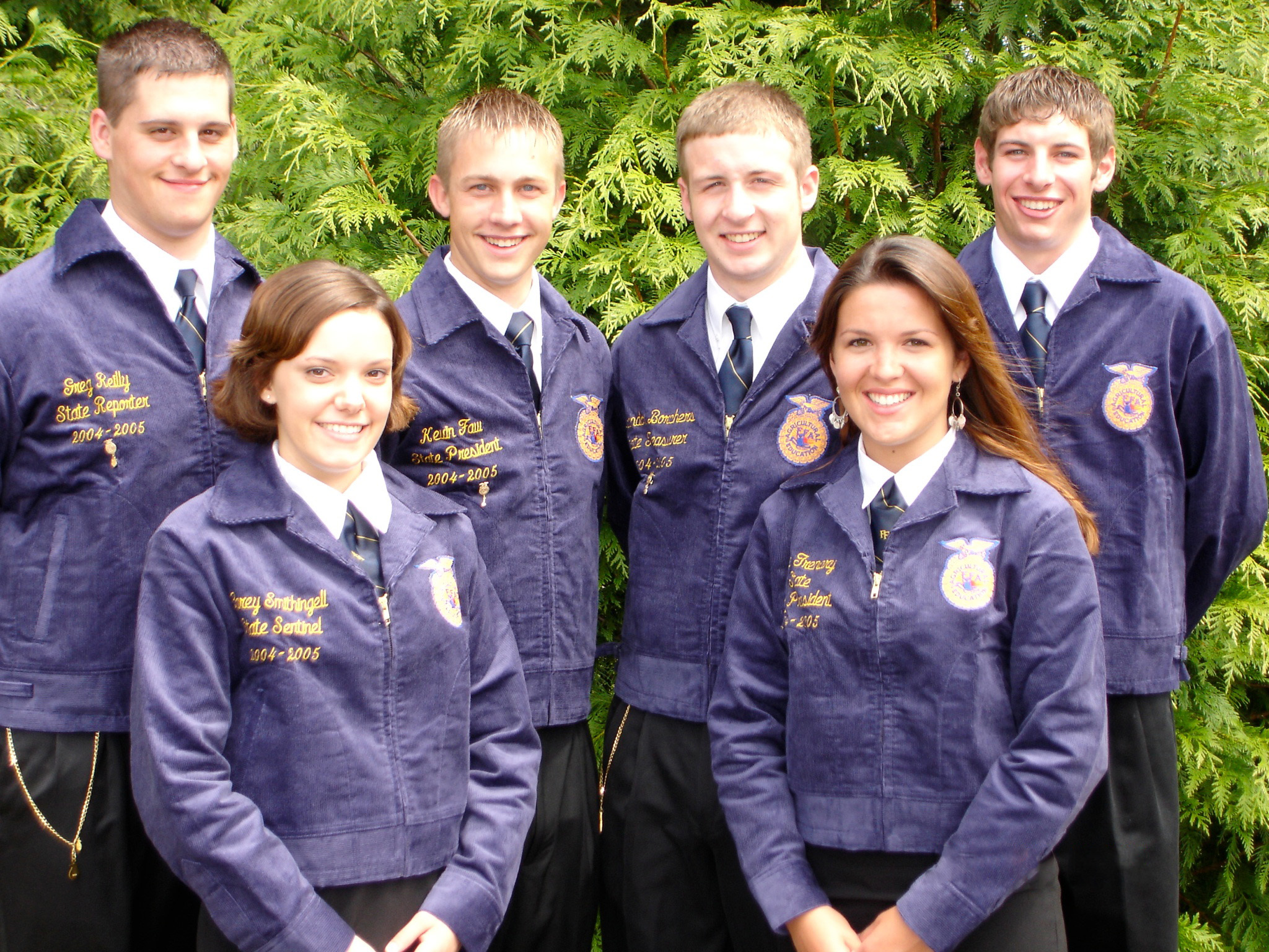 From left to right: Reporter Greg Reilly, Sentinel Carey Smithingell, President Kevin Faw, Treasurer Brandon Borchers, Vice President Bre Trenary, Secretary Ricky Adams.