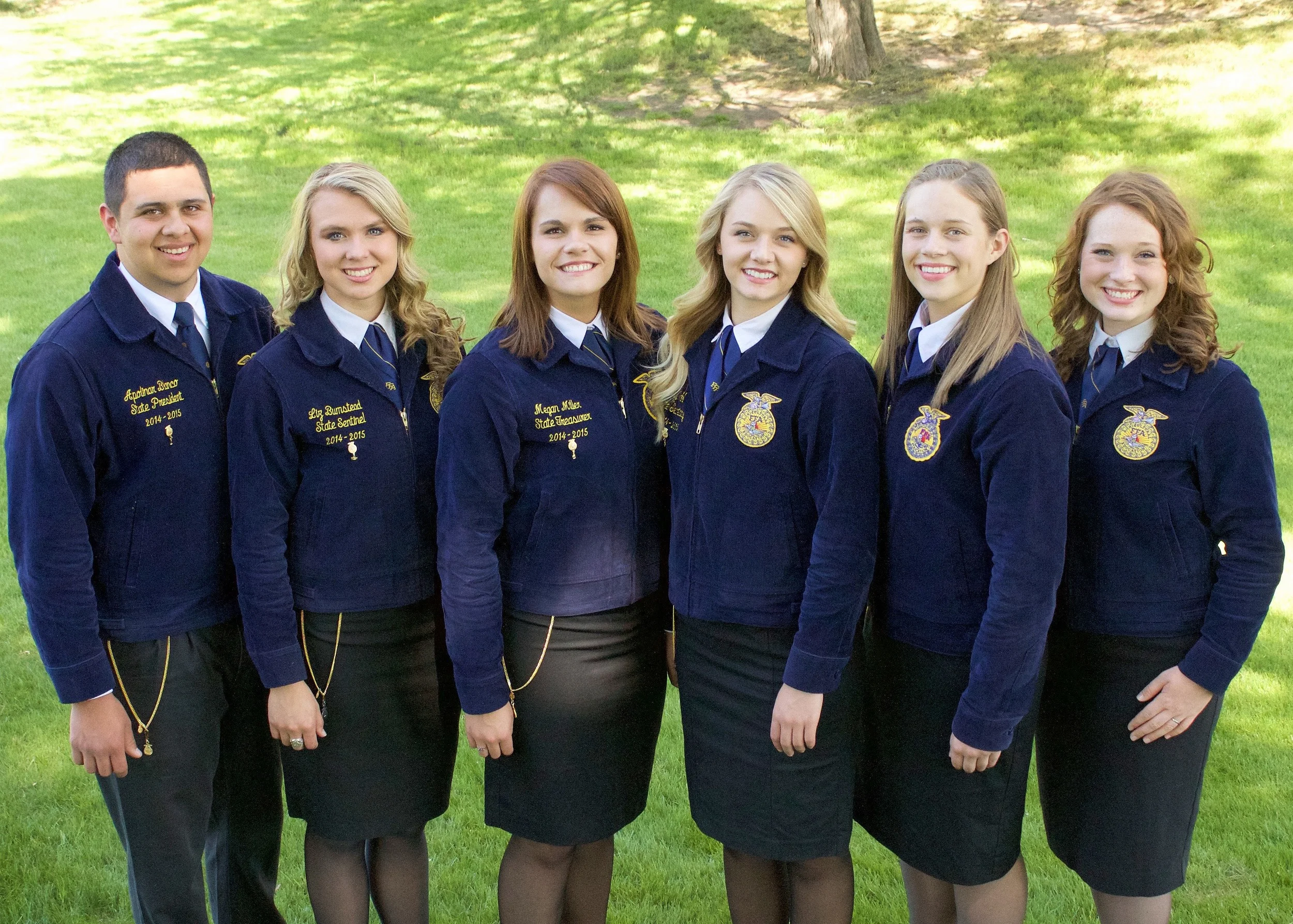 From left to right: President Apolinar Blanco, Sentinel Liz Bumstead, Treasurer Megan Miller, Secretary Maya Wahl, Vice President Rebecca Foote, Reporter Sam Brown