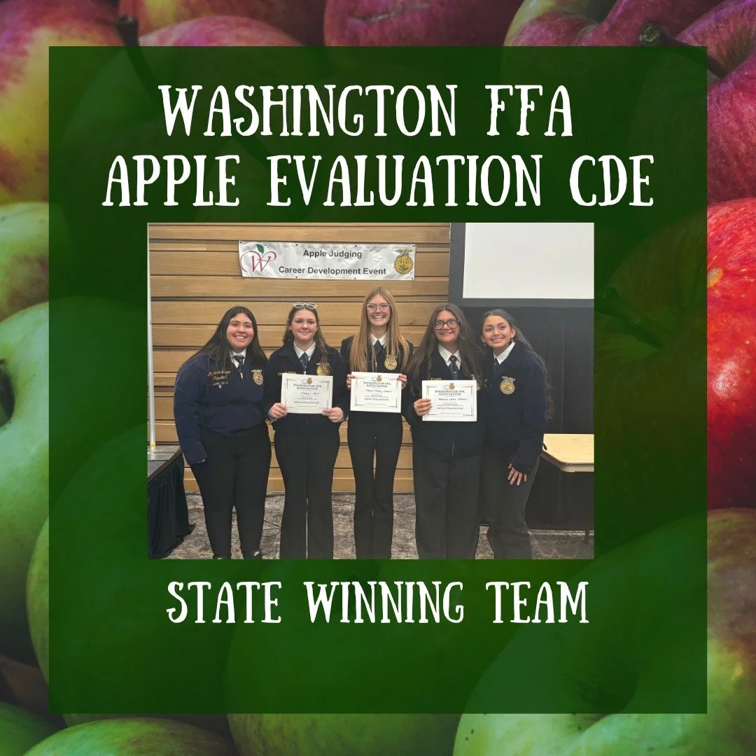🍎 CDE RESULTS 🍏 Congratulations to Chelan 1 for winning the last Washington FFA Career Development Event of 2025! Special thanks to Rick Adams for coordinating another outstanding event and to the Washington State Tree Fruit Association for hosting