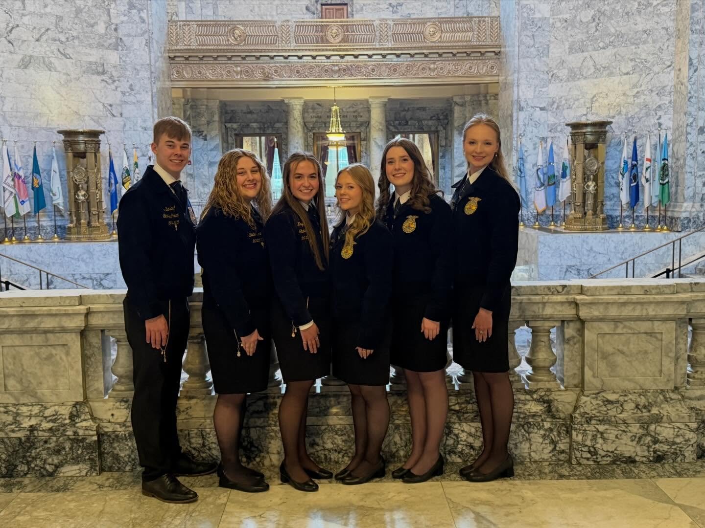 🌟Corduroy at the Capitol🌟

Representing Washington FFA in their blue corduroy jackets in Olympia is always one of the highlights each year for our state officer team. 

While visiting the Washington State Capitol state officers advocated on behalf 