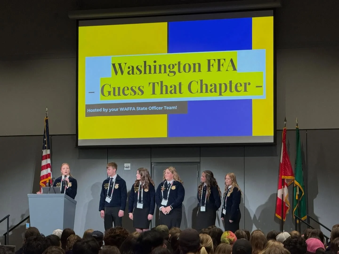 Great to see everyone at the Spokane Ag Expo!👊

There were a 1000+ FFA Members in attendance today to check out all the agricultural industry exhibits and interact with our WA FFA state officers during their &ldquo;Guess That Chapter&rdquo; activity