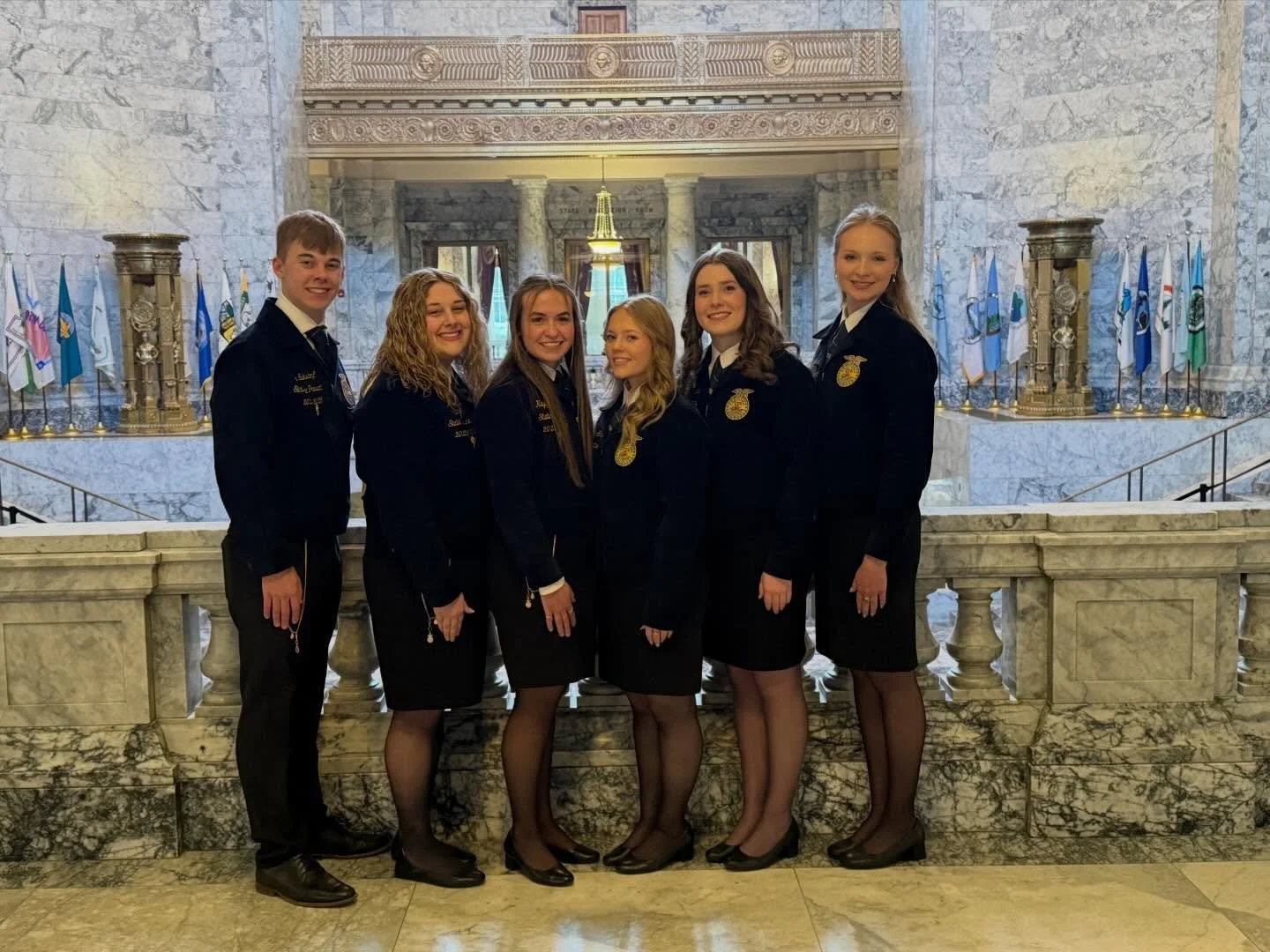 🌟Corduroy at the Capitol🌟

Representing Washington FFA in their blue corduroy jackets in Olympia is always one of the highlights each year for our state officer team. 

While visiting the Washington State Capitol state officers advocated on behalf 