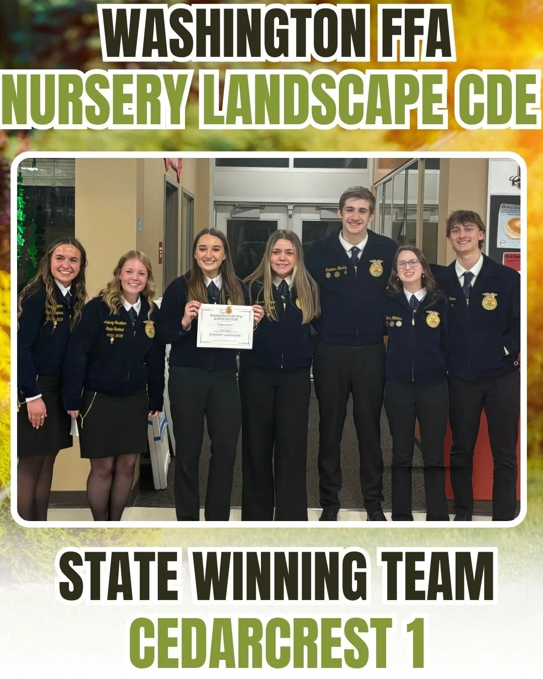 Congrats to Cedarcrest for planting themselves firmly at the top and winning the first CDE this Spring-Nursery/Landscape! 🌱 Best of luck as you head to Nationals this fall&mdash;we&rsquo;re rooting for you!

A big thanks to Annette Weekes for coordi