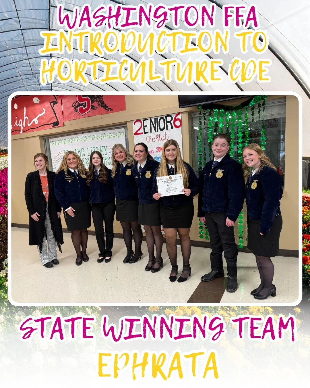 Congratulations to Ephrata for growing above the rest and taking the top spot in the Washington FFA Introduction to Horticulture CDE in Snohomish today! 🌱🌼 Your knowledge really blossomed in this competition.

Special thanks to Tamara Whitcomb for 