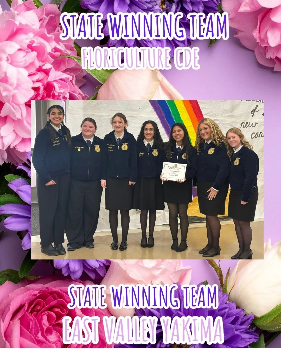 Congratulations to East Valley Yakima for arranging a first-place finish and winning the Washington FFA State Floriculture CDE in Snohomish today! 🌷🌿 They&rsquo;ll represent Washington at National Convention this fall&mdash;we&rsquo;re rooting for 