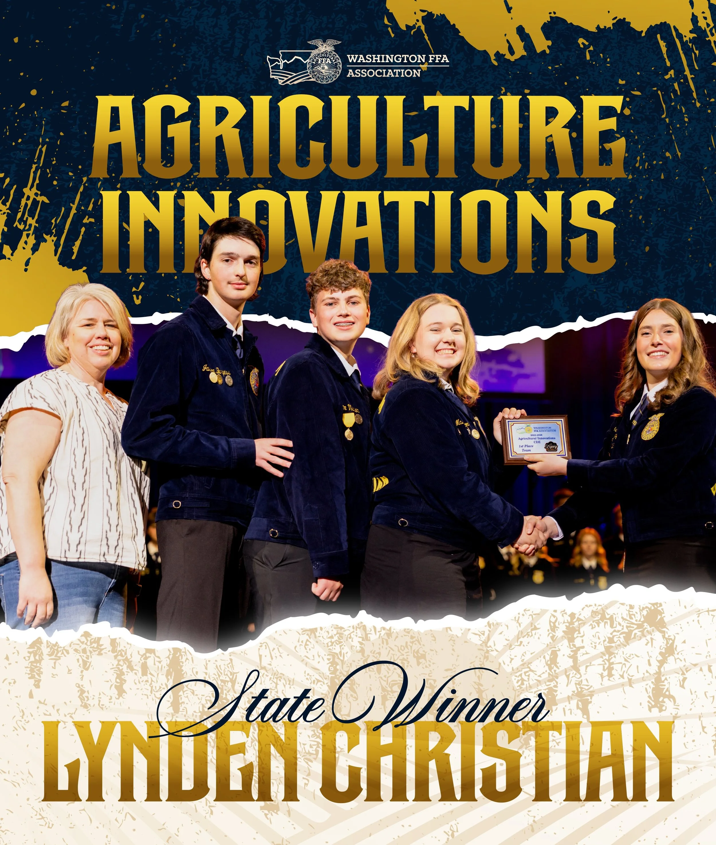 🏆 RESULTS UPDATE 🏆

Congratulations to Lynden Christian (White), our state-winning team in the Agricultural Innovations Career Development Event! 🦾

Finalists:
&raquo; 2nd :: Medical Lake
&raquo; 3rd :: Washtucna (Gold)
&raquo; 4th :: Lynden Chris